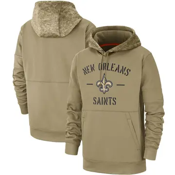 Men's new orleans saints 2018 olive salute to service pullover hoodie sales