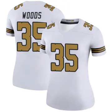 Women's New Orleans Saints Lawrence Woods White Legend Color Rush Jersey By Nike