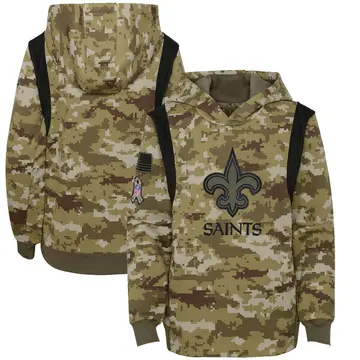 Men s new orleans saints 2018 sales olive salute to service pullover hoodie